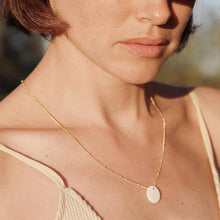 Load image into Gallery viewer, Charming gold necklace. Bright and exquisite porcelain pendant with a gold detail.