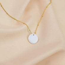 Load image into Gallery viewer, Exquisite white necklace. Handcrafted ceramics with minimal style.