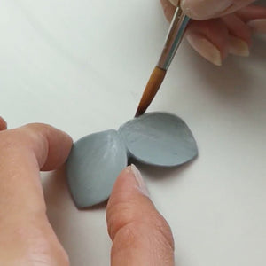 Raw porcelain earrings in the making. 