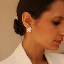 Load image into Gallery viewer, Beautiful bridal earrings featuring delicate craftsmanship, perfect for adding a touch of glamour and sophistication to the bride&#39;s ensemble.