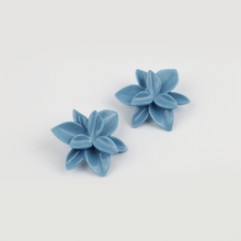 Load image into Gallery viewer, Beautiful flower-shaped porcelain earrings displayed on a light background, highlighting their elegance and craftsmanship.