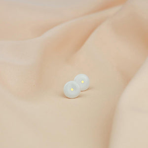 Porcelain work of art. Minimal porcelain earrings. 