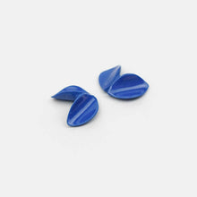 Load image into Gallery viewer, Zoom in: beautiful and delicate blue porcelain earrings. Minimal style. 